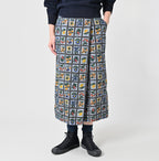 Dungaree Khadi Fleur Chambre Print Wrapped Skirt Female Model