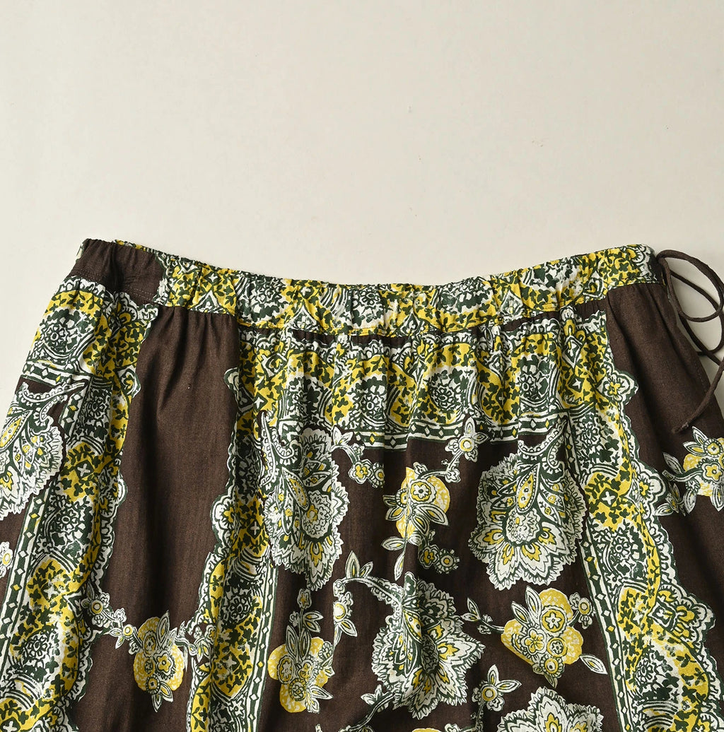 Bandana Paisley Print Tiered Frill Petit Skirt Detail