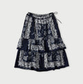 Indigo Bandana Paisley Print Tiered Frill Petit Skirt
