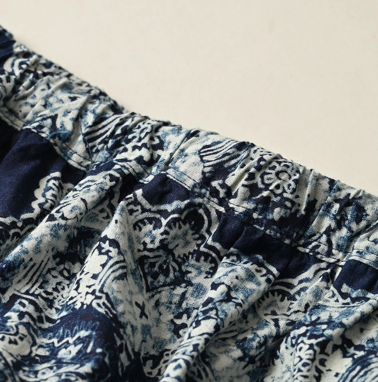 Indigo Bandana Paisley Print Tiered Frill Petit Skirt Detail