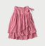 Gauze Gingham Guruguru Skirt Magenta Gingham