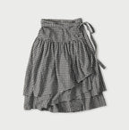Gauze Gingham Guruguru Skirt