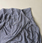 Gauze Gingham Guruguru Skirt Detail