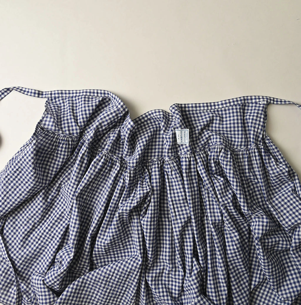 Gauze Gingham Guruguru Skirt Detail