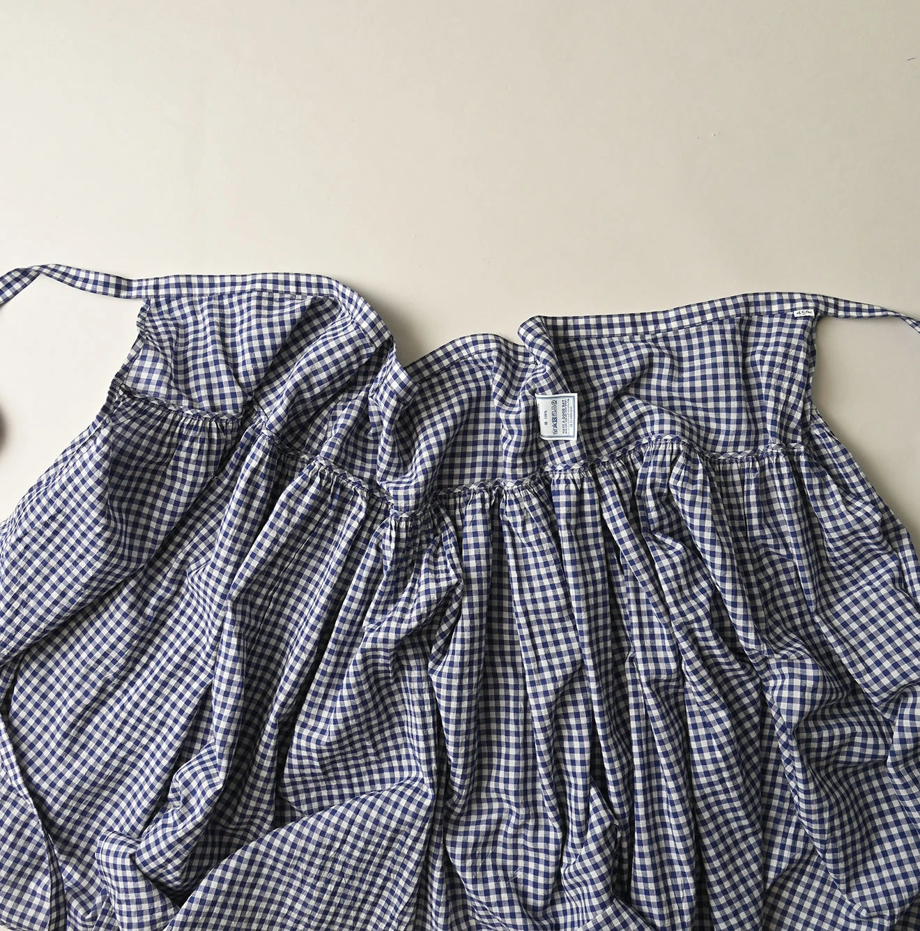 Gauze Gingham Guruguru Skirt Detail