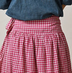 Gauze Gingham Guruguru Skirt Detail