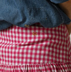 Gauze Gingham Guruguru Skirt Detail