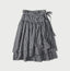 Indigo Gauze Gingham Guruguru Skirt