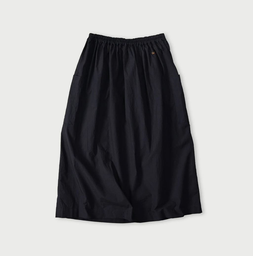 Indigo Batiste Easy Apron Skirt Back