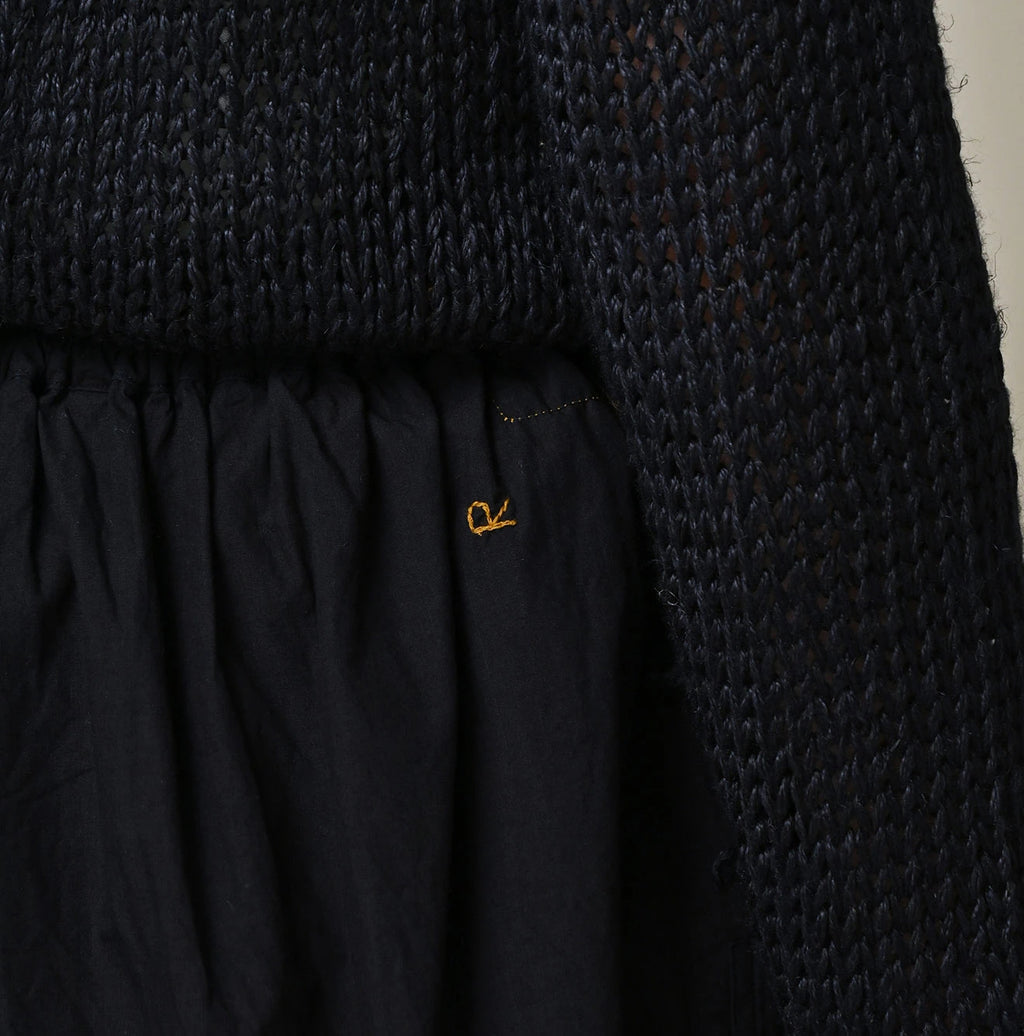 Indigo Batiste Easy Apron Skirt Detail