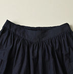 Indigo Batiste Easy Apron Skirt Detail