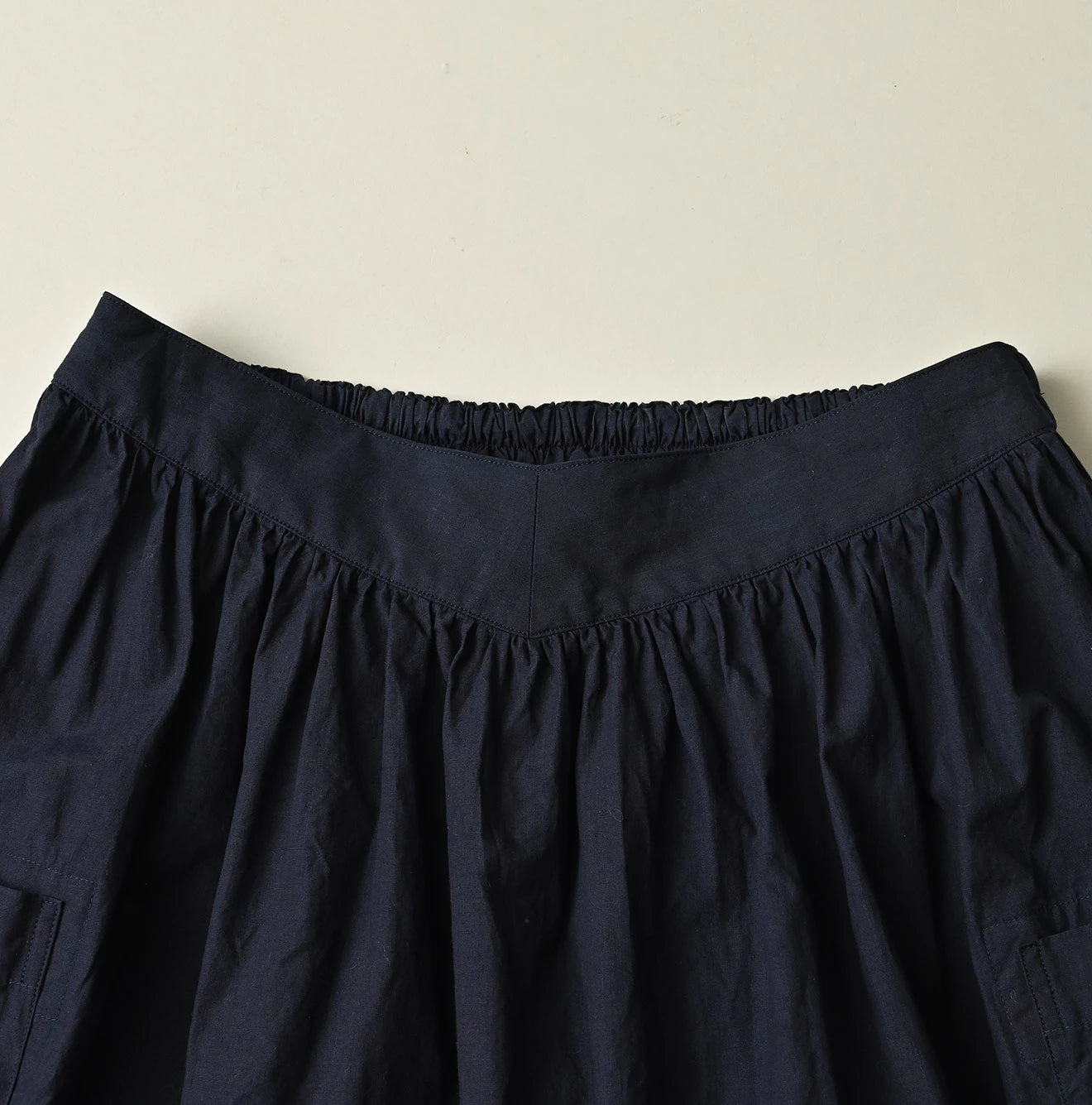 Indigo Batiste Easy Apron Skirt Detail