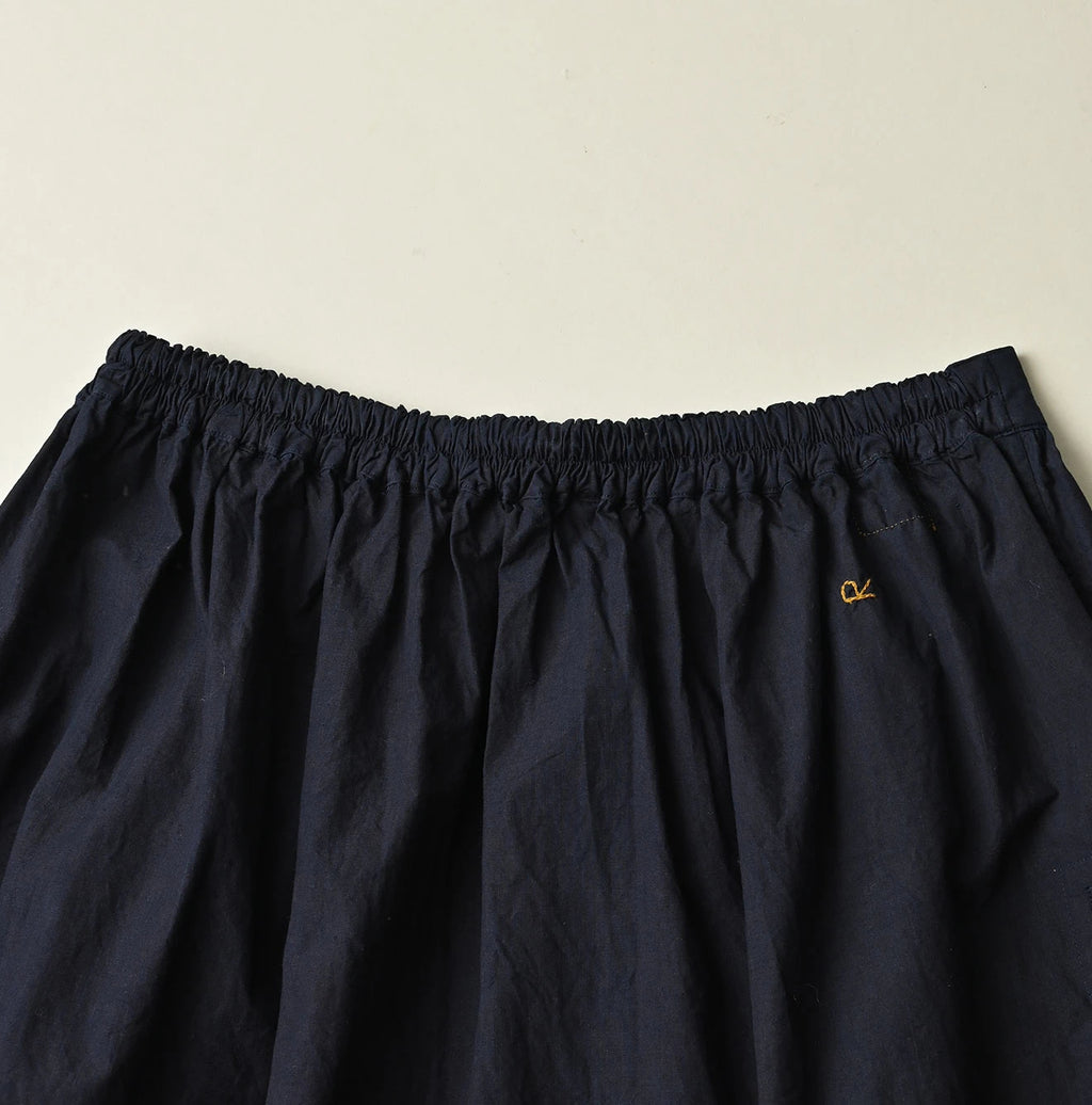 Indigo Batiste Easy Apron Skirt Detail