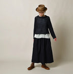 Indigo Batiste Easy Apron Skirt Female Model