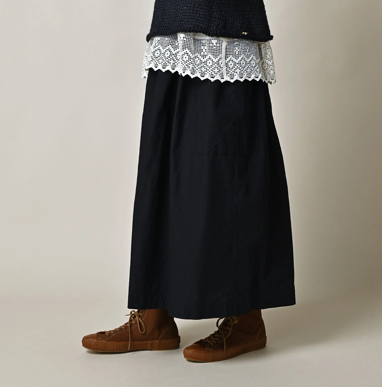 Indigo Batiste Easy Apron Skirt Female Model
