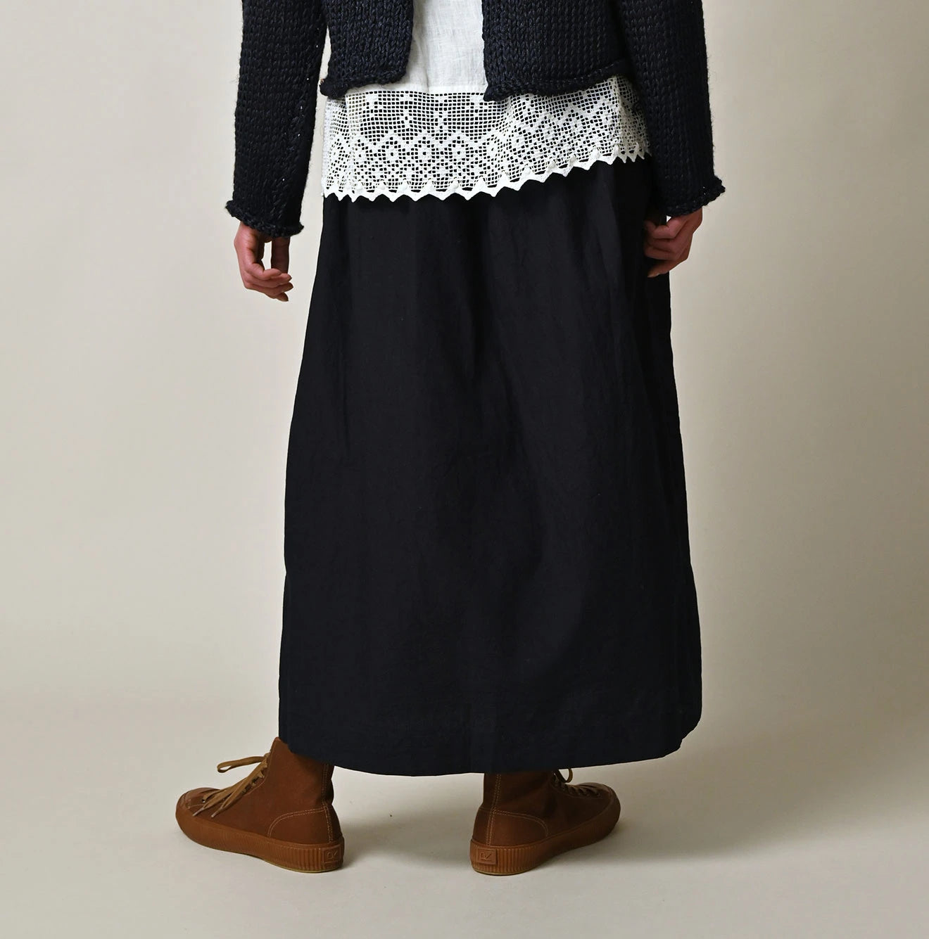 Indigo Batiste Easy Apron Skirt Female Model