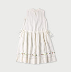 Indian Linen Beads Embroidery Dress Sumi Back
