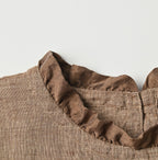 Indian Linen Beads Embroidery Dress Sumi Detail