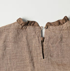 Indian Linen Beads Embroidery Dress Sumi Detail