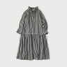 Gauze Gingham Frill Collar Dress