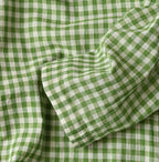 Gauze Gingham Frill Collar Dress Detail