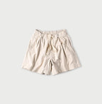 Thin Back Satin Easy Short Pants Antique White