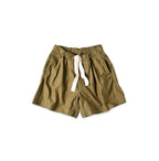 Thin Back Satin Easy Short Pants Khaki
