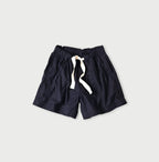 Thin Back Satin Easy Short Pants Navy