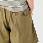 Thin Back Satin Easy Short Pants Antique Detail