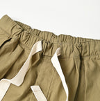 Thin Back Satin Easy Short Pants Antique Detail