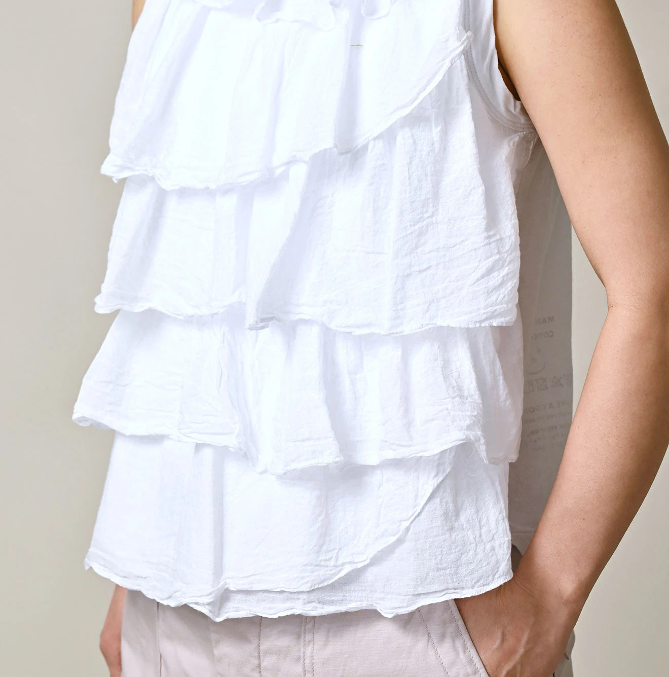 Tenjiku x Gauze Frill Camisole Detail