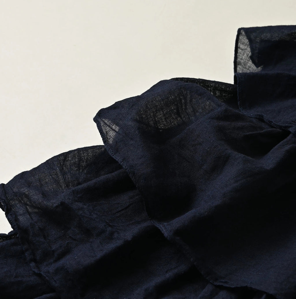 Indigo Tenjiku x Gauze Frill Camisole Detail