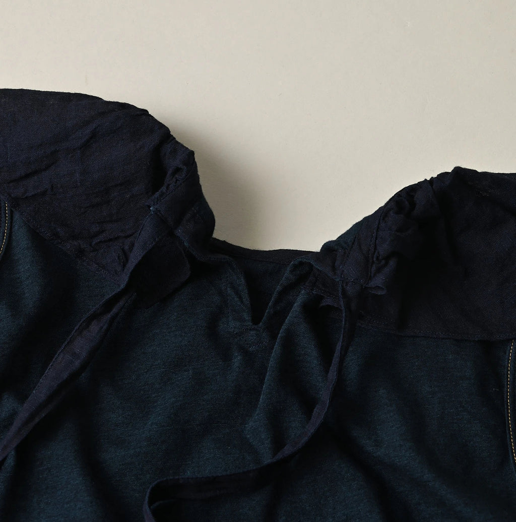 Indigo Tenjiku x Gauze Frill Camisole Detail