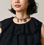 Indigo Tenjiku x Gauze Frill Camisole Detail