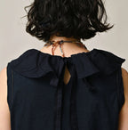 Indigo Tenjiku x Gauze Frill Camisole Detail