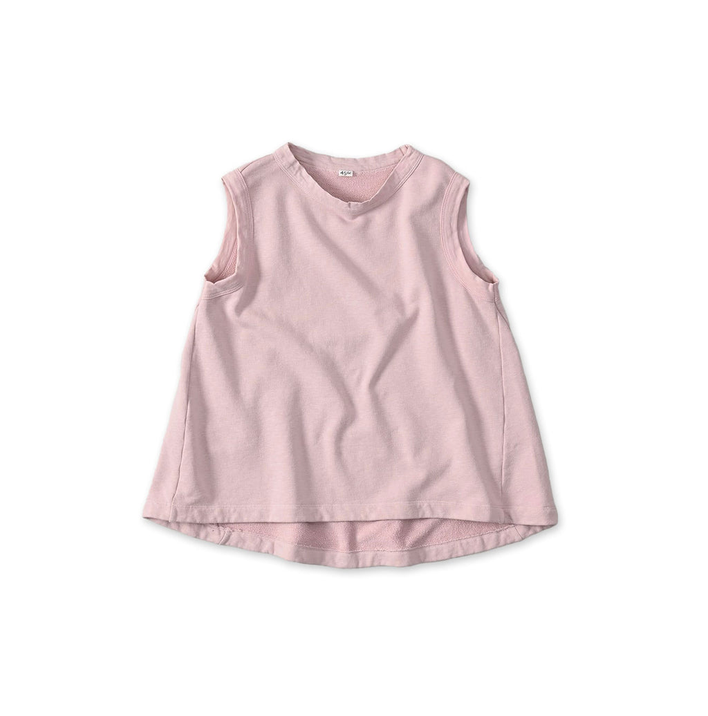 Gauze Urake No Sleeve Top Pale Pink