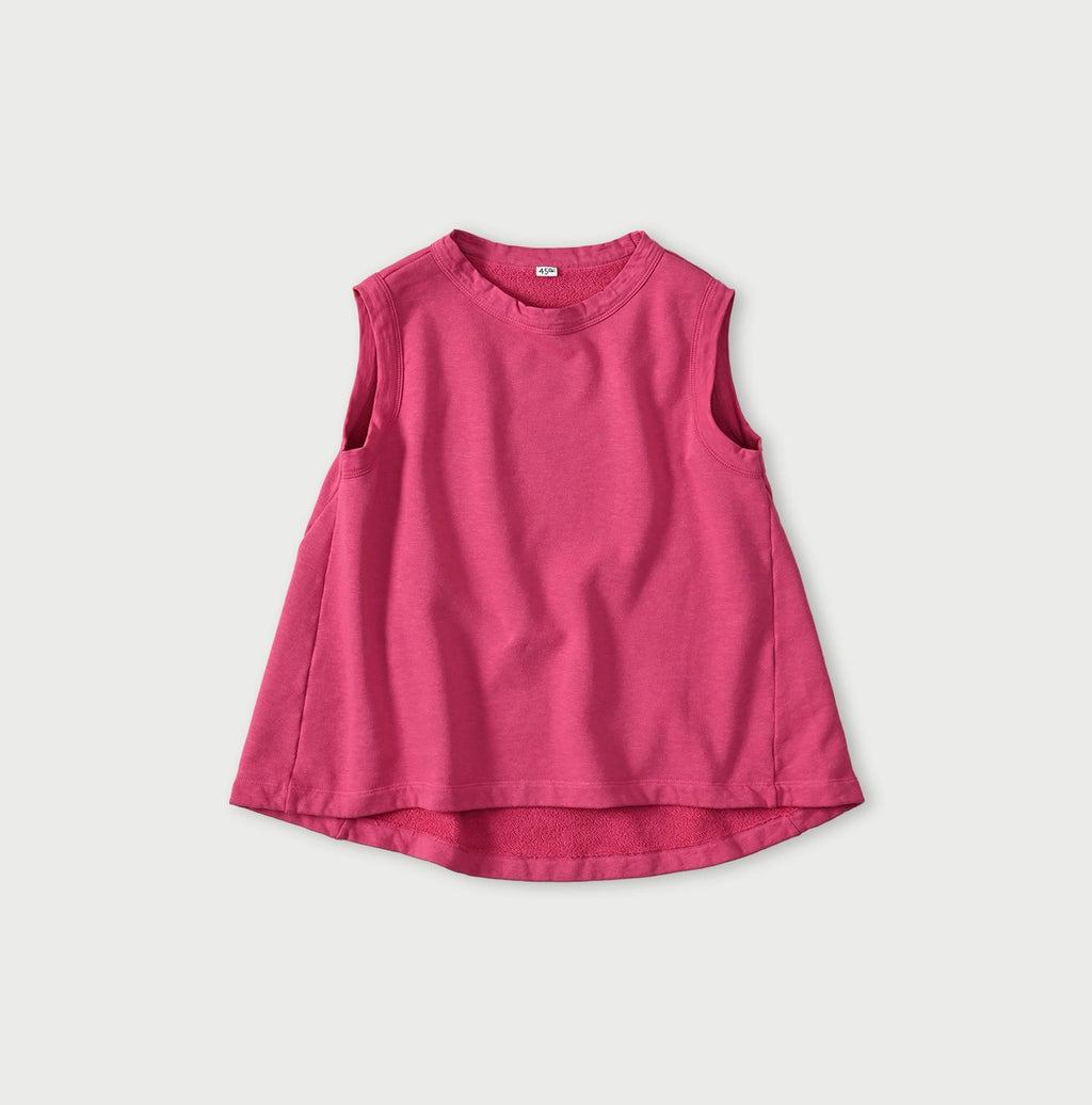 Gauze Urake No Sleeve Top Coral
