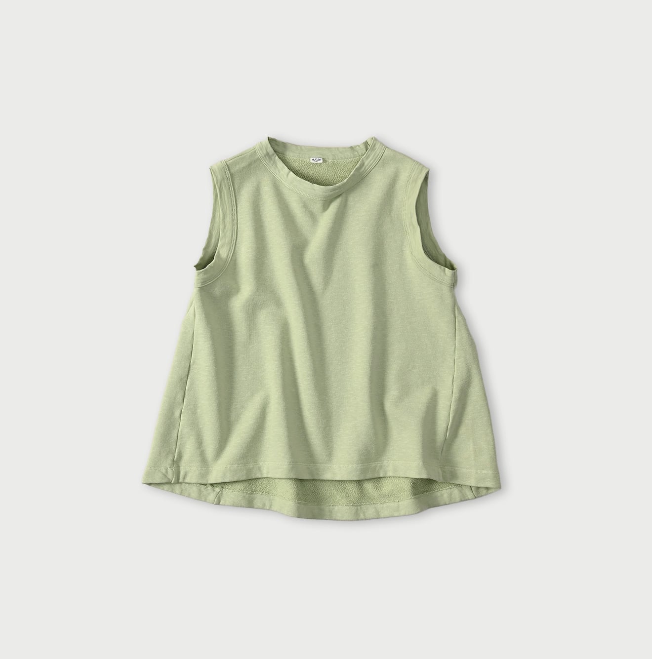 Gauze Urake No Sleeve Top Green