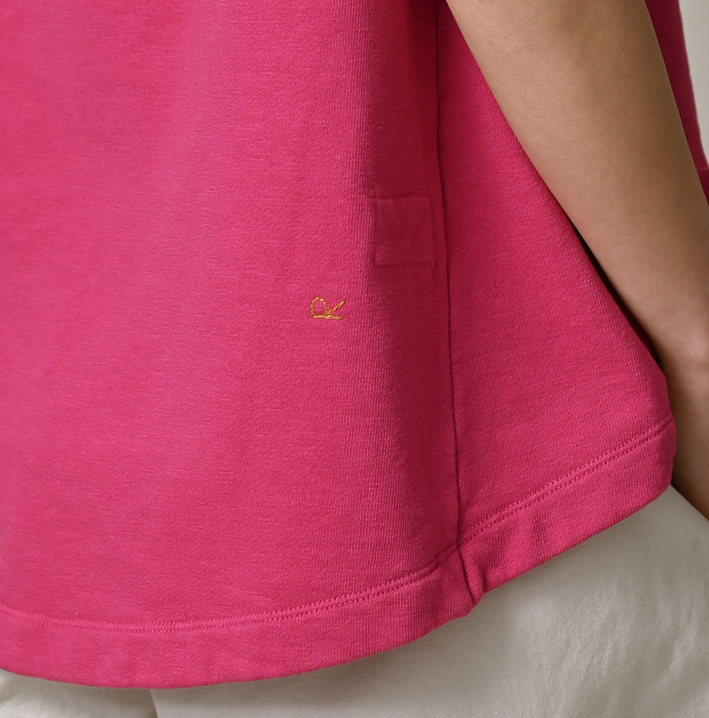 Gauze Urake No Sleeve Top Detail