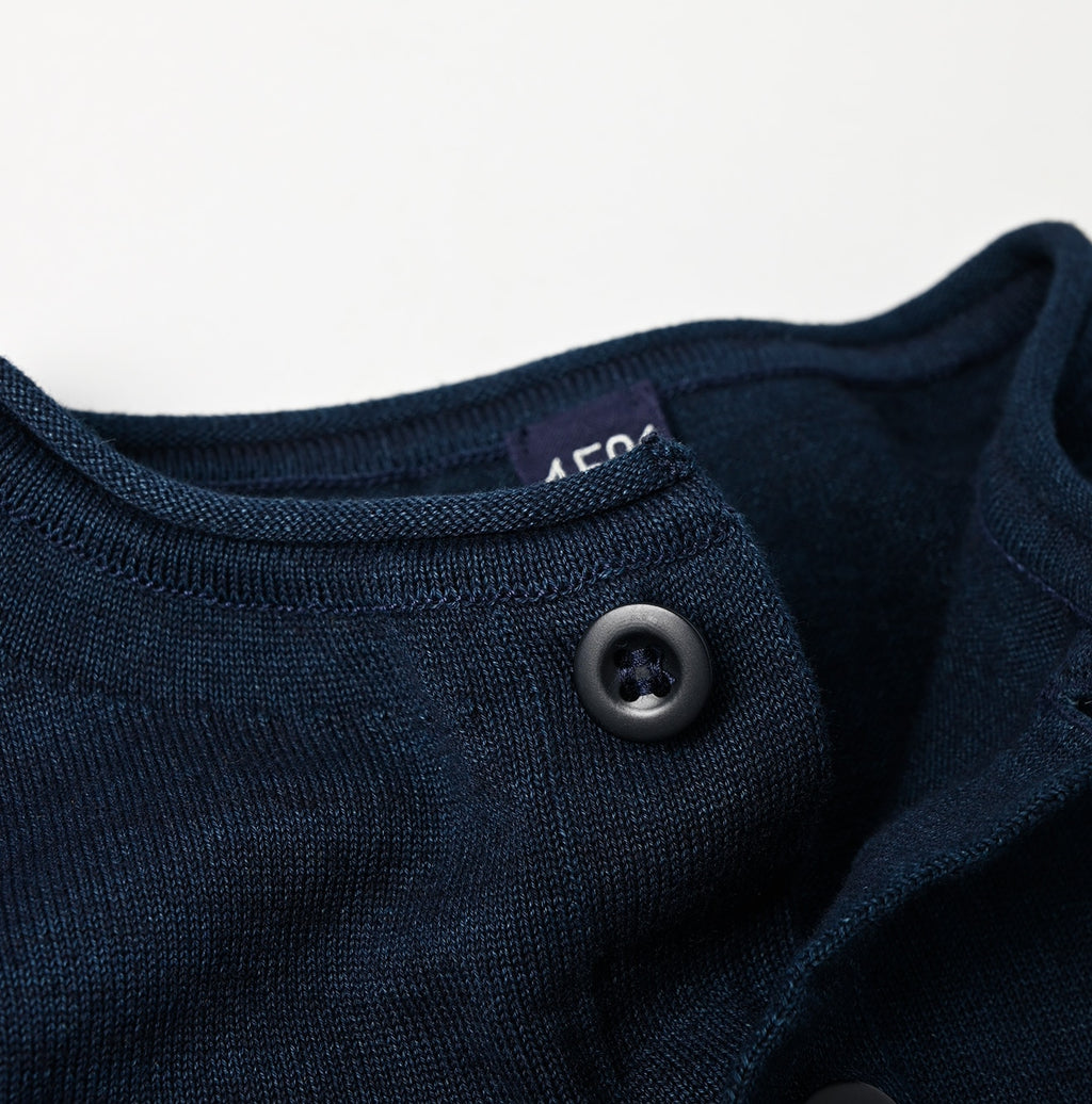 Indigo Knitsew Square Cardigan Detail
