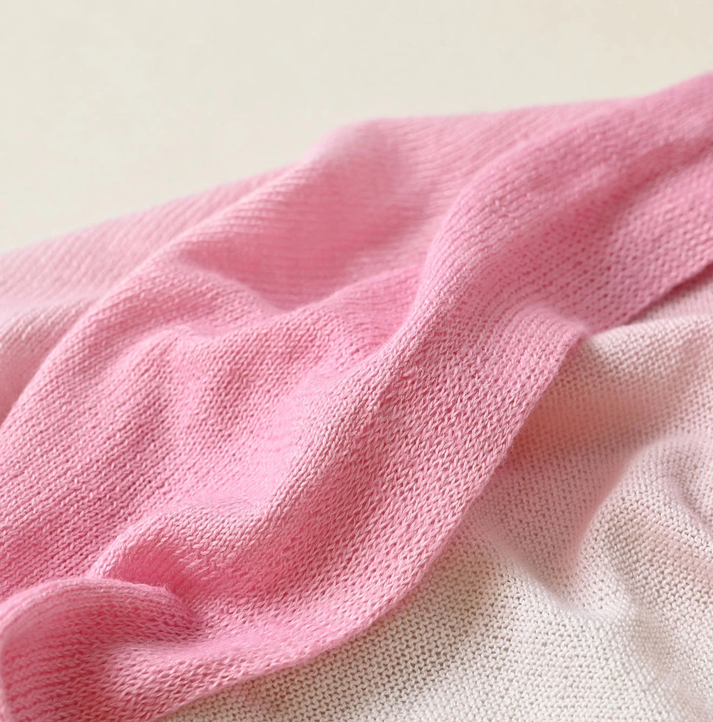 Sakura Gradation Dyed Super Gauze Bolero Detail