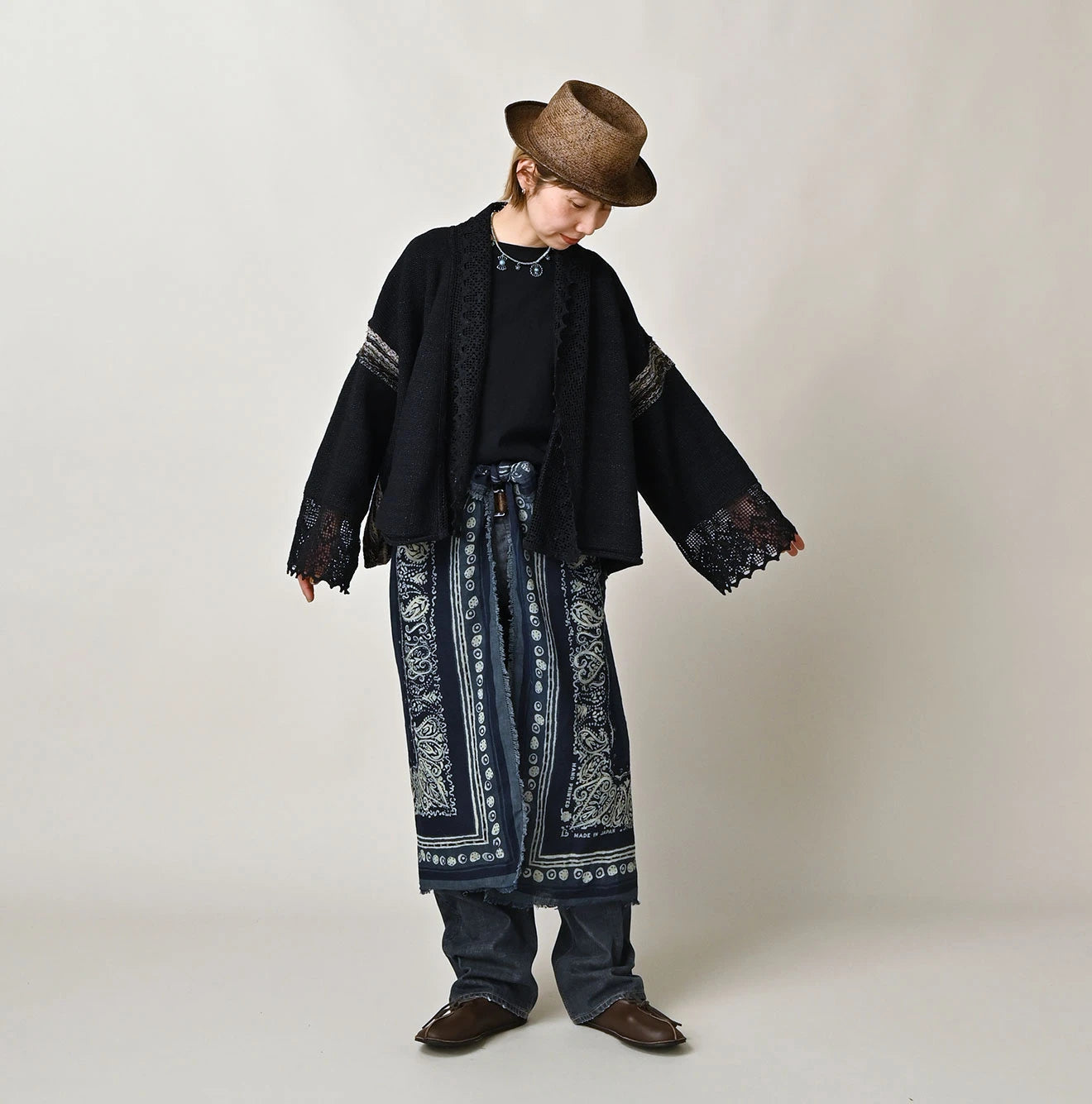 Indigo Knitsew Bolero Female Model