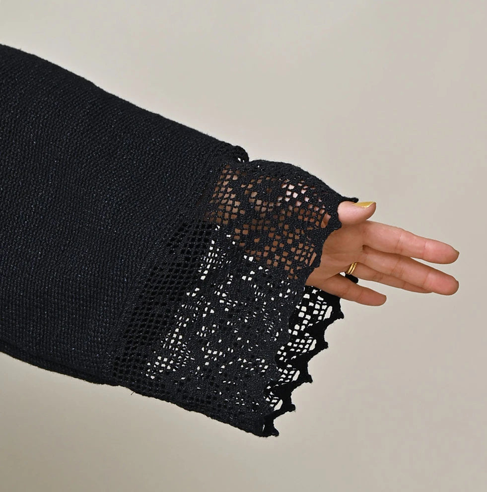 Indigo Knitsew Bolero Detail