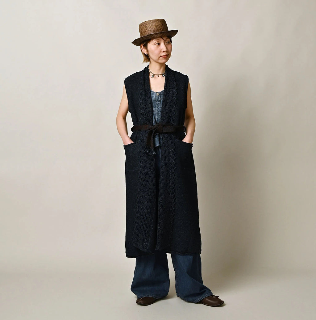 Indigo Knitsew Cardigan Female Model