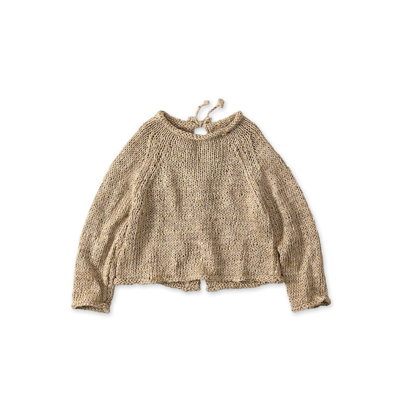 Zakkuri Linen Sweater Beige Top