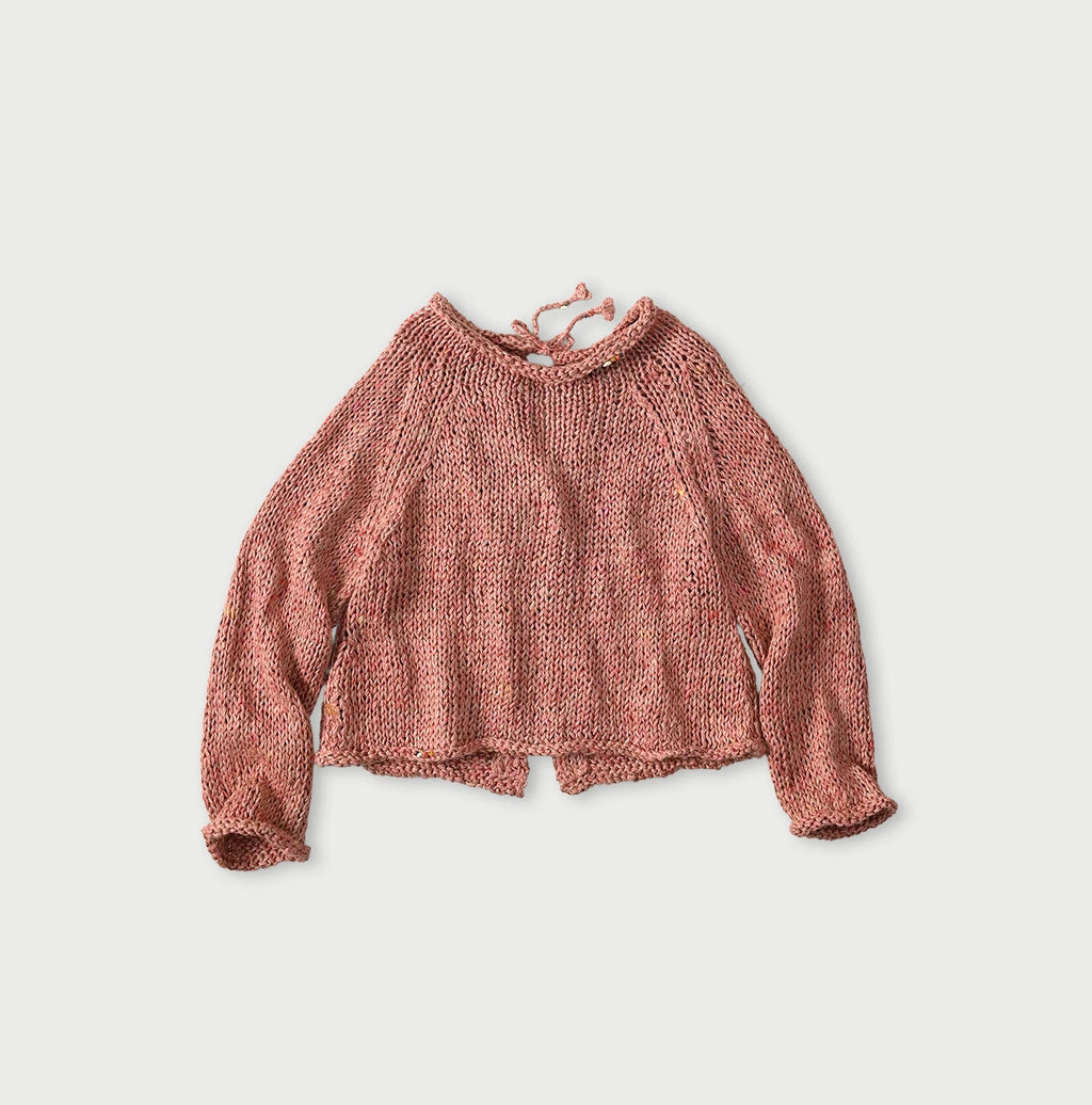 Zakkuri Linen Sweater Pink Top
