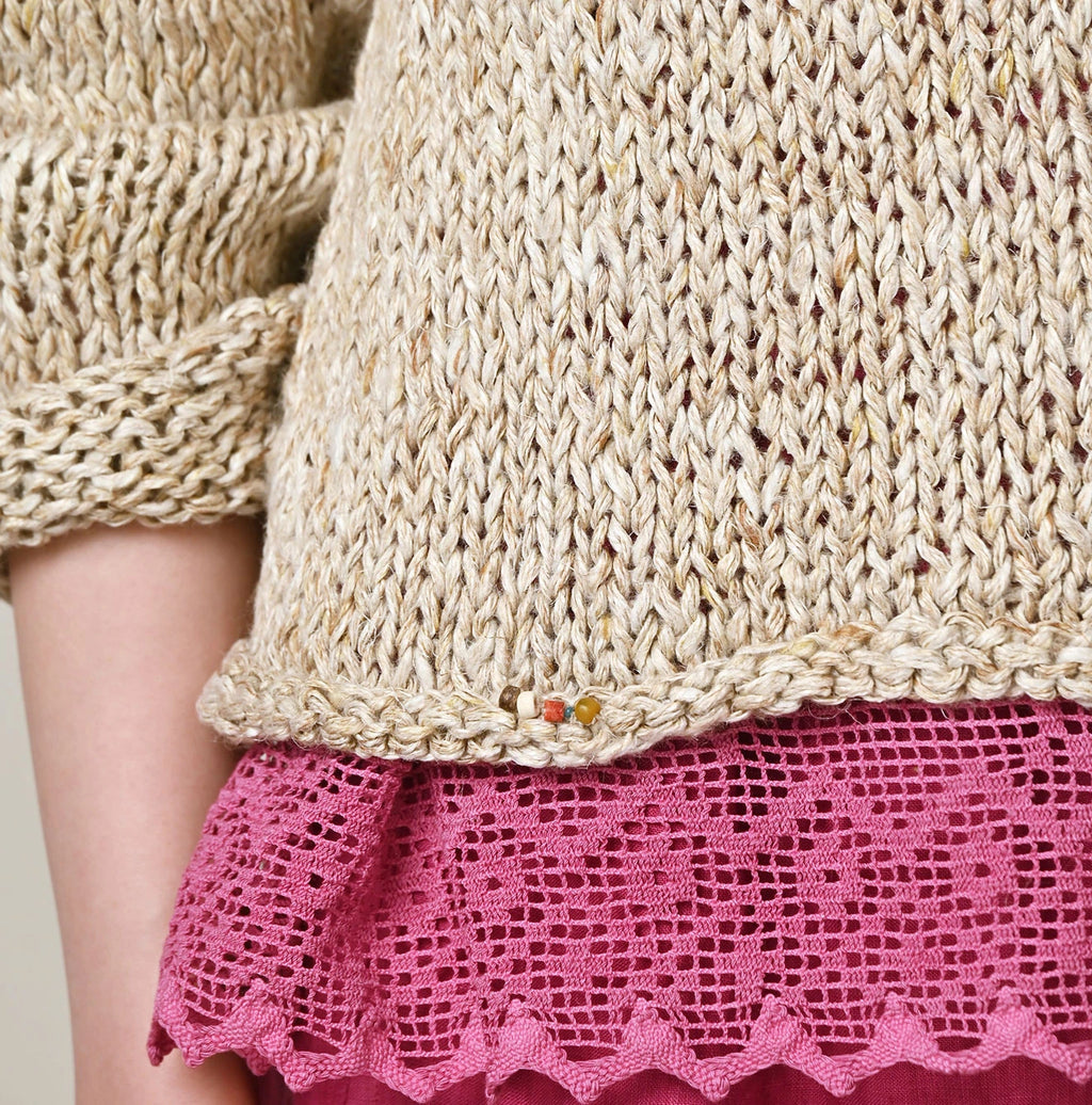 Zakkuri Linen Sweater Detail
