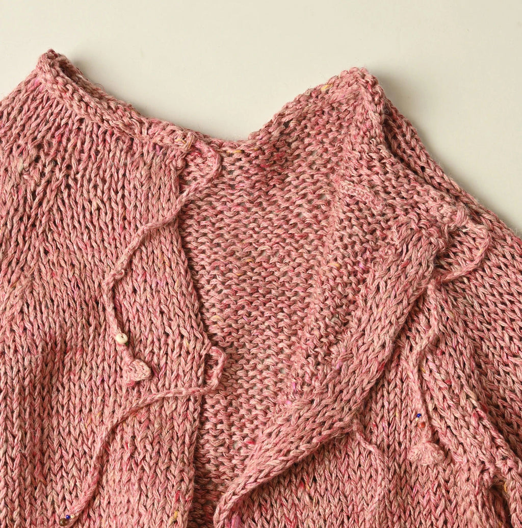Zakkuri Linen Sweater Detail