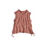 Zakkuri Linen Vest Pink Top