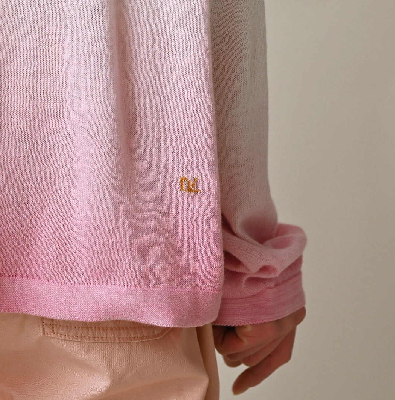 Sakura Gradation Dyed Gauze M Shirt Detail